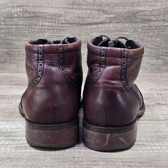 Cole Haan Liam Chukka II Men's Sz 10.5M Brown Leather Wingtip Ankle Boots C11053 - Picture 4 of 9